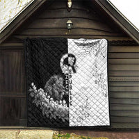 Czech Republic Quilt White Lion With Rose - Wonder Print Shop