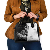 Czech Republic Shoulder Handbag White Lion With Rose - Wonder Print Shop