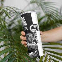 Czech Republic Skinny Tumbler White Lion With Rose - Wonder Print Shop