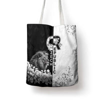 Czech Republic Tote Bag White Lion With Rose - Wonder Print Shop