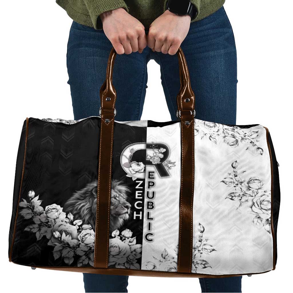 Czech Republic Travel Bag White Lion With Rose - Wonder Print Shop