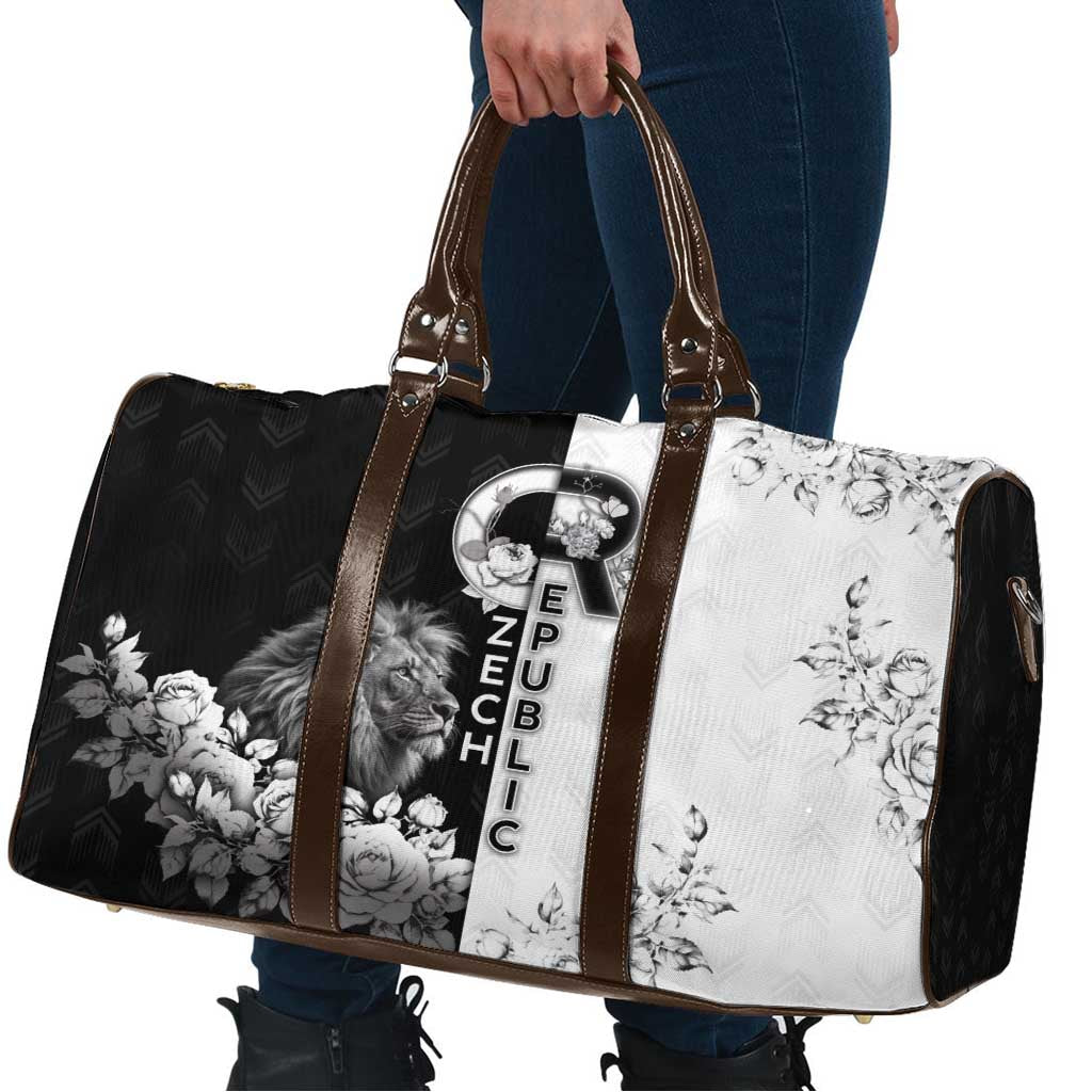 Czech Republic Travel Bag White Lion With Rose - Wonder Print Shop