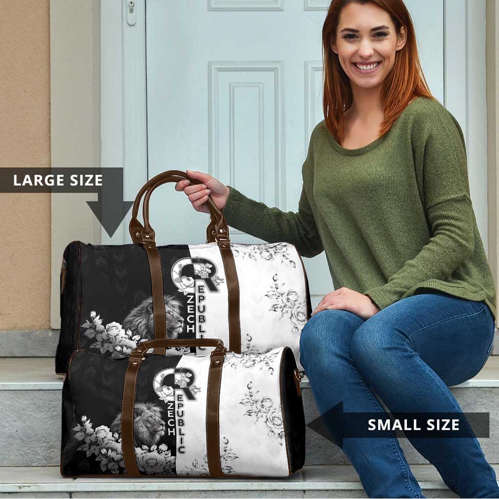 Czech Republic Travel Bag White Lion With Rose - Wonder Print Shop