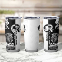 Czech Republic Tumbler Cup White Lion With Rose - Wonder Print Shop