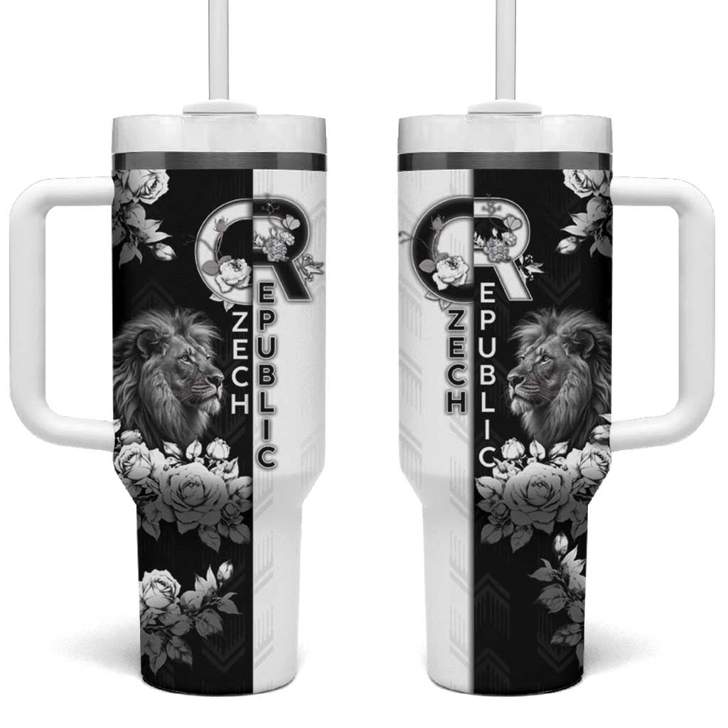 Czech Republic Tumbler With Handle White Lion With Rose - Wonder Print Shop