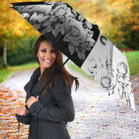 Czech Republic Umbrella White Lion With Rose - Wonder Print Shop