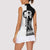 Czech Republic Women Sleeveless Polo Shirt White Lion With Rose - Wonder Print Shop