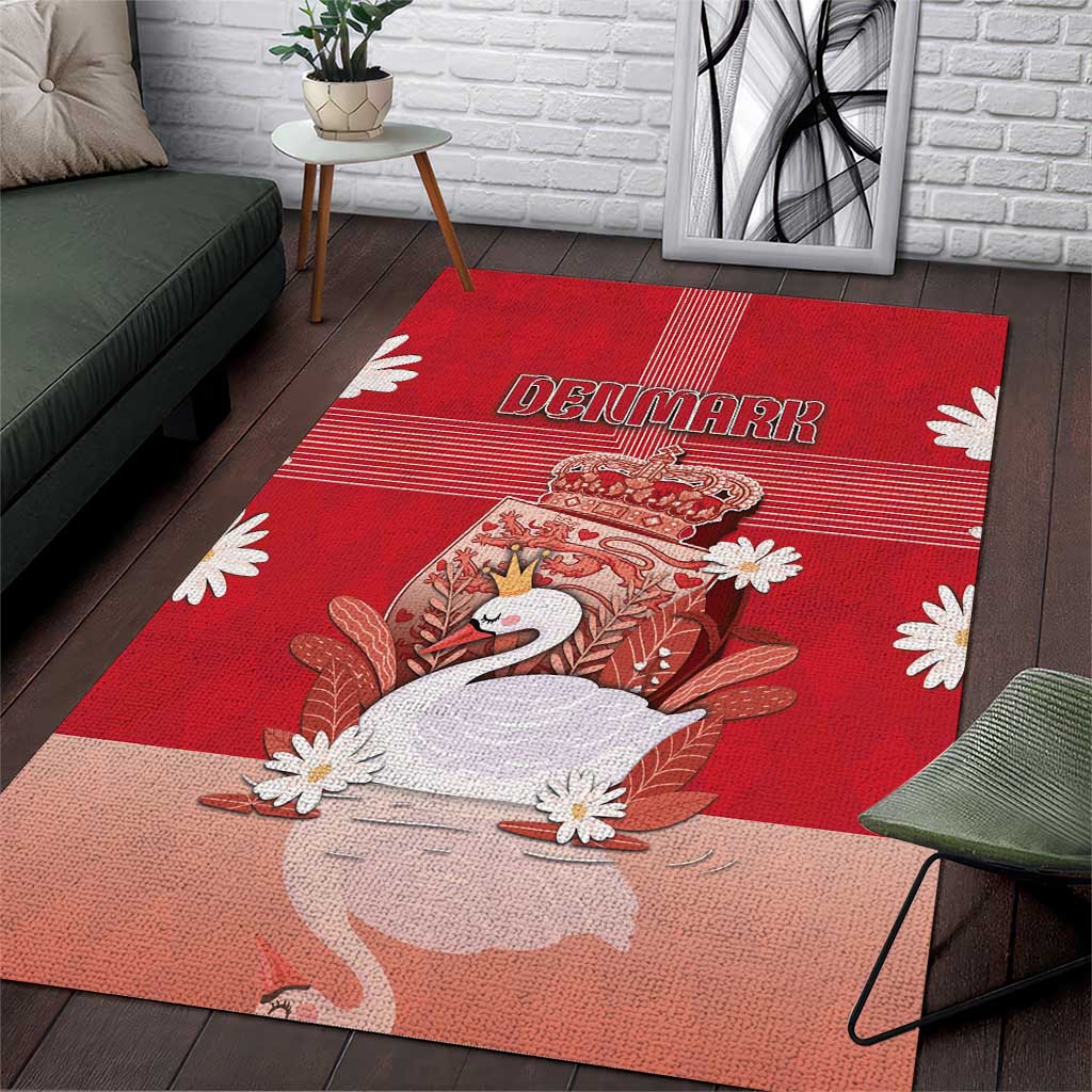 Denmark Area Rug Mute Swan With Symbol - Wonder Print Shop