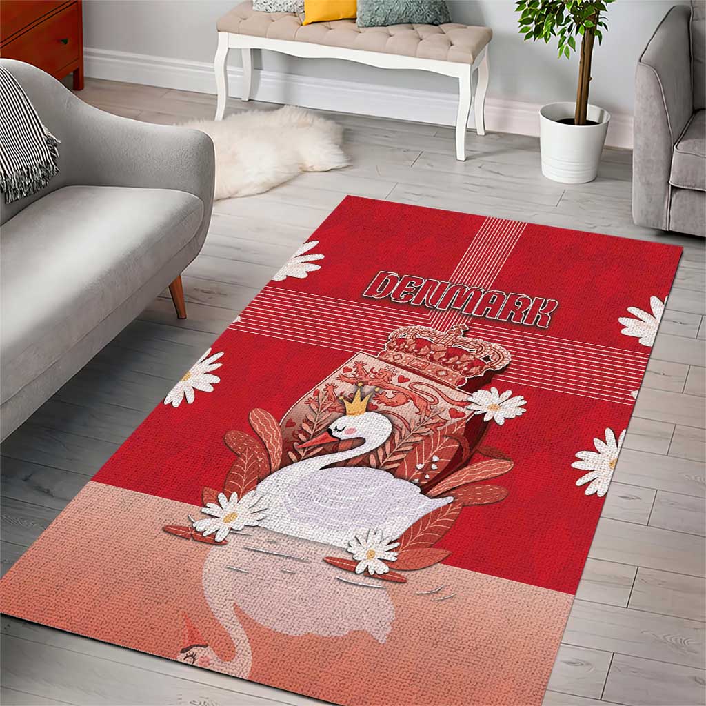 Denmark Area Rug Mute Swan With Symbol - Wonder Print Shop