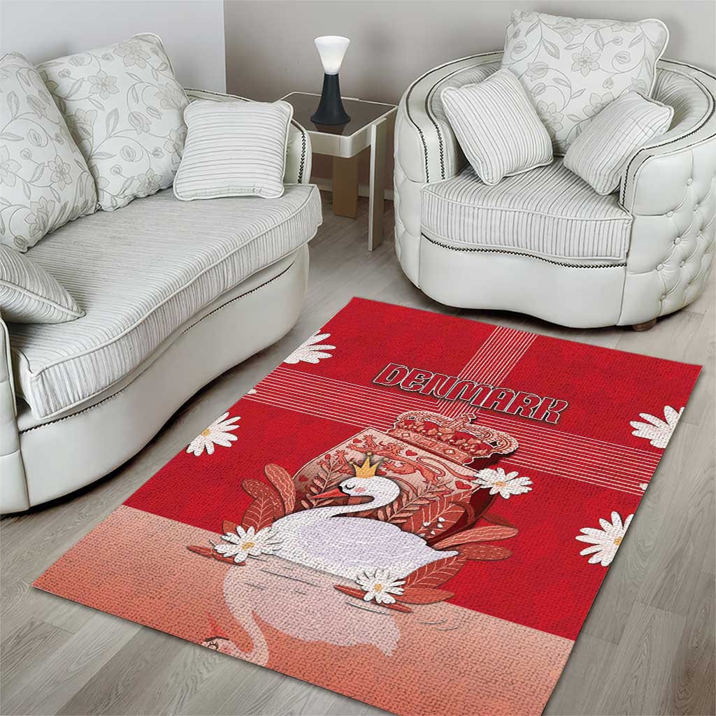 Denmark Area Rug Mute Swan With Symbol - Wonder Print Shop
