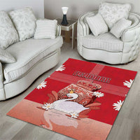 Denmark Area Rug Mute Swan With Symbol - Wonder Print Shop