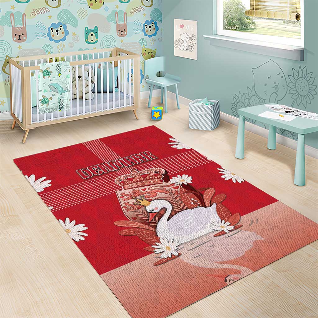 Denmark Area Rug Mute Swan With Symbol - Wonder Print Shop