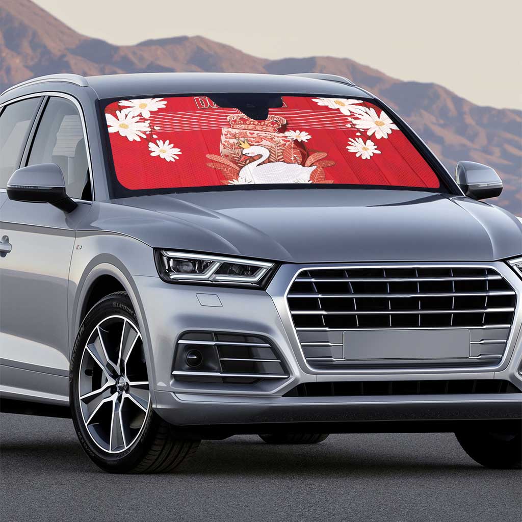 Denmark Auto Sun Shade Mute Swan With Symbol - Wonder Print Shop