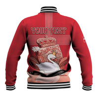 Personalized Denmark Baseball Jacket Mute Swan With Symbol - Wonder Print Shop