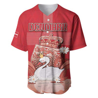 Personalized Denmark Baseball Jersey Mute Swan With Symbol - Wonder Print Shop