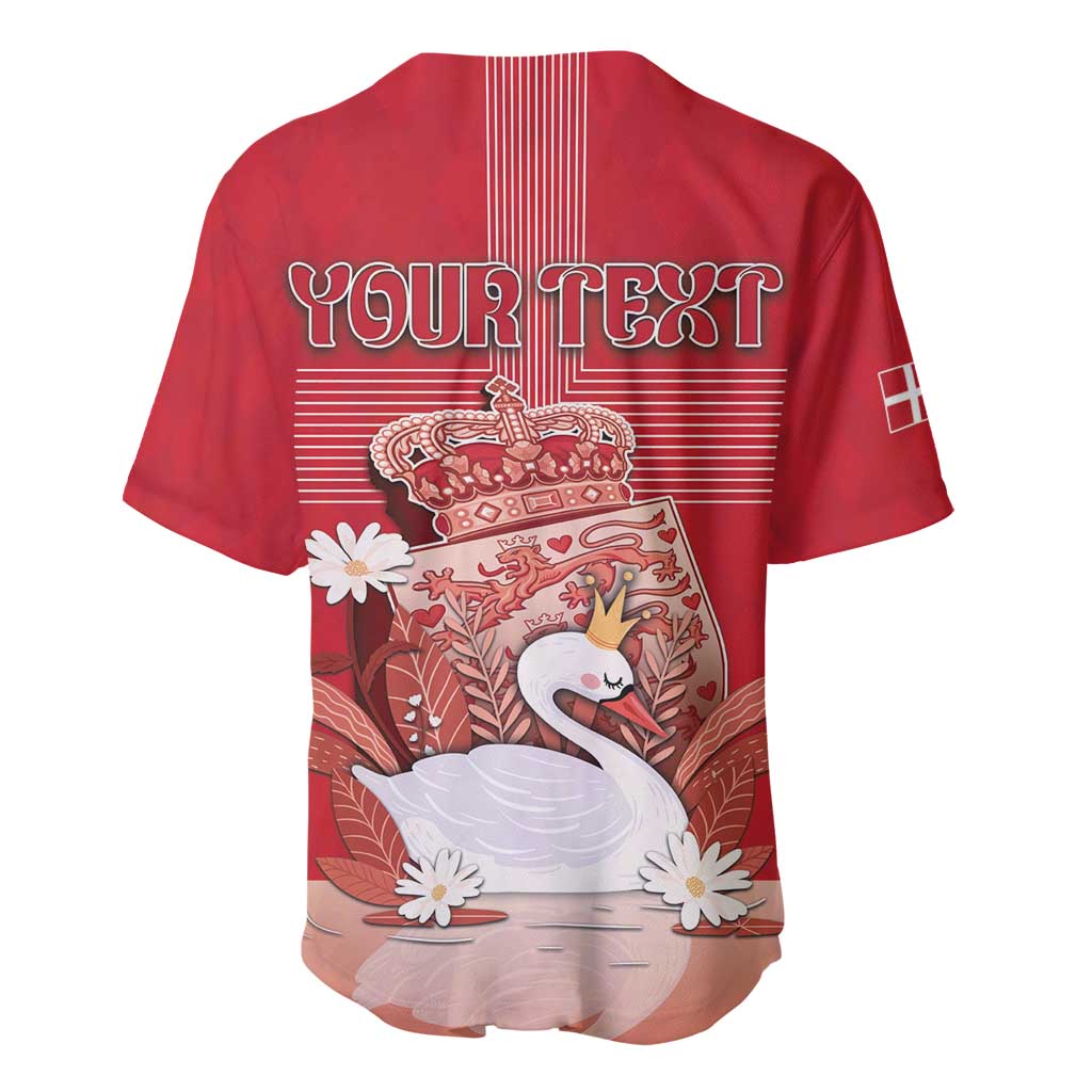 Personalized Denmark Baseball Jersey Mute Swan With Symbol - Wonder Print Shop
