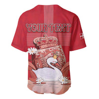 Personalized Denmark Baseball Jersey Mute Swan With Symbol - Wonder Print Shop