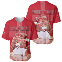 Personalized Denmark Baseball Jersey Mute Swan With Symbol - Wonder Print Shop