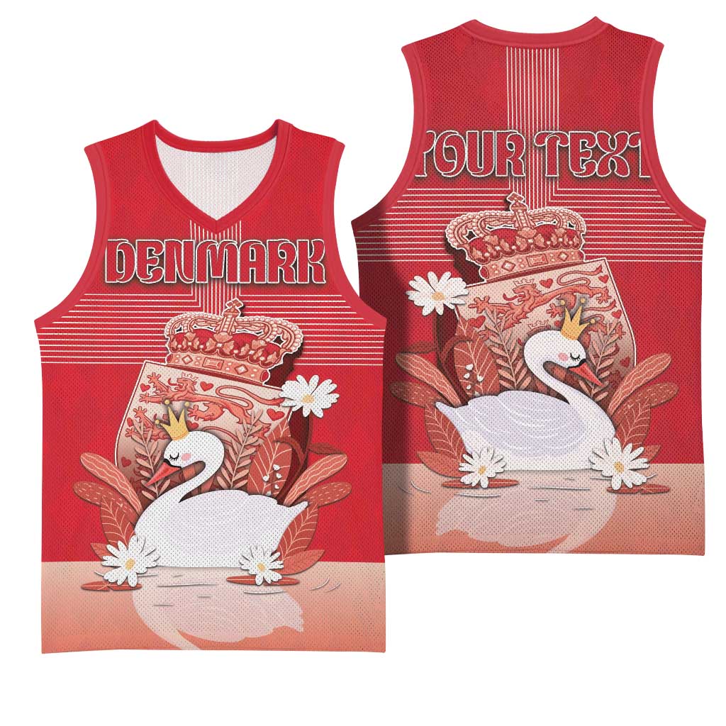 Personalized Denmark Basketball Jersey Mute Swan With Symbol - Wonder Print Shop