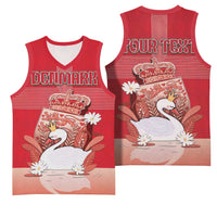 Personalized Denmark Basketball Jersey Mute Swan With Symbol - Wonder Print Shop