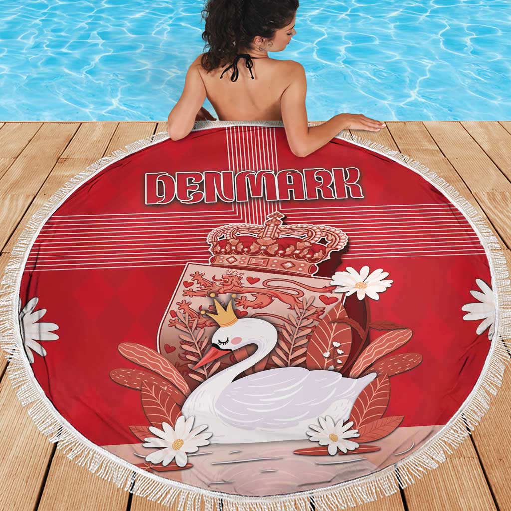 Denmark Beach Blanket Mute Swan With Symbol - Wonder Print Shop