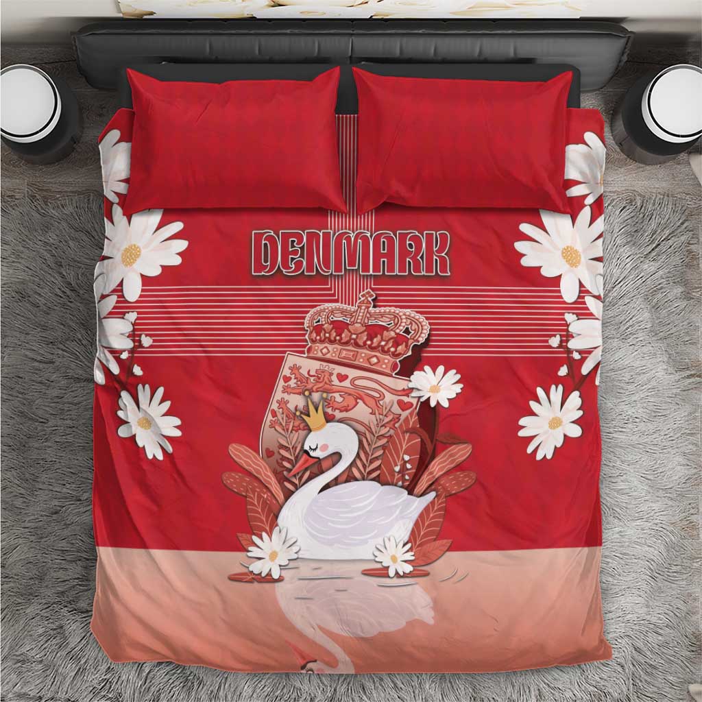 Denmark Bedding Set Mute Swan With Symbol - Wonder Print Shop