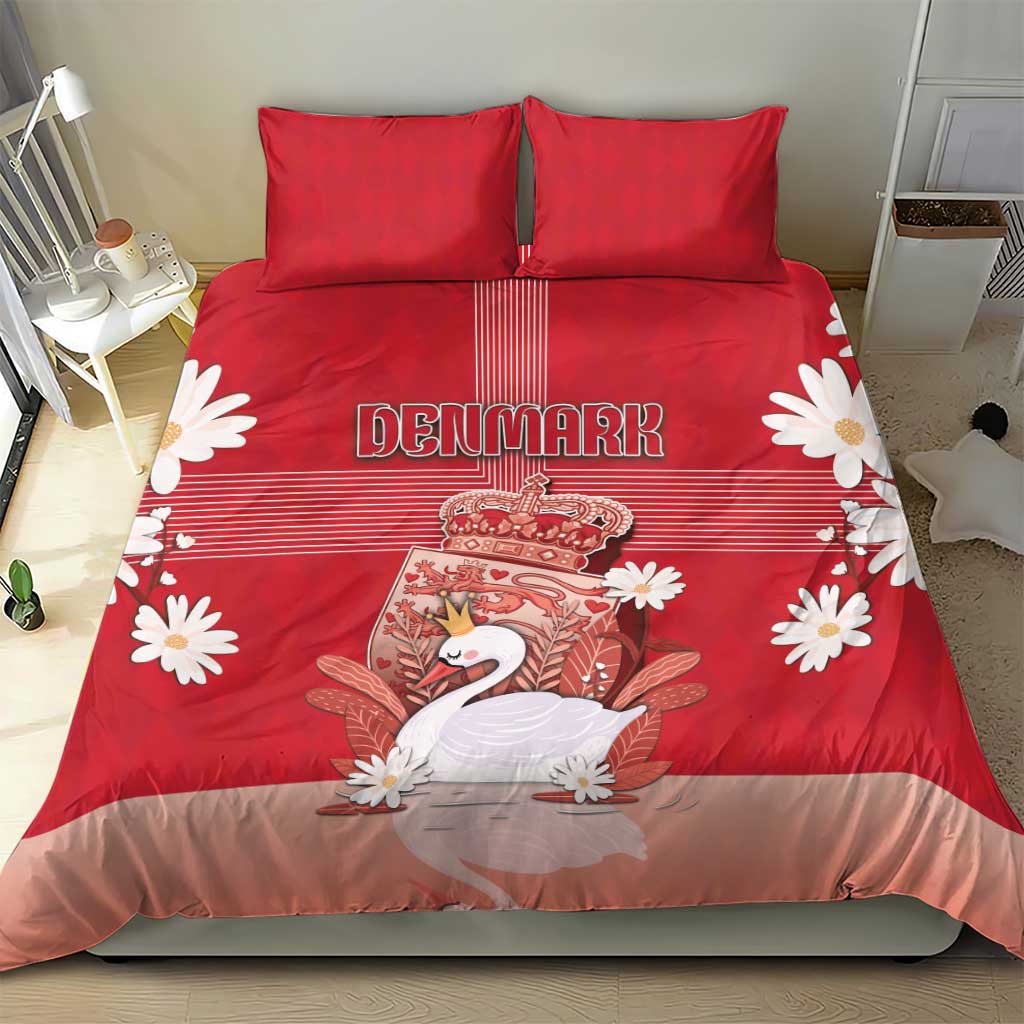 Denmark Bedding Set Mute Swan With Symbol - Wonder Print Shop