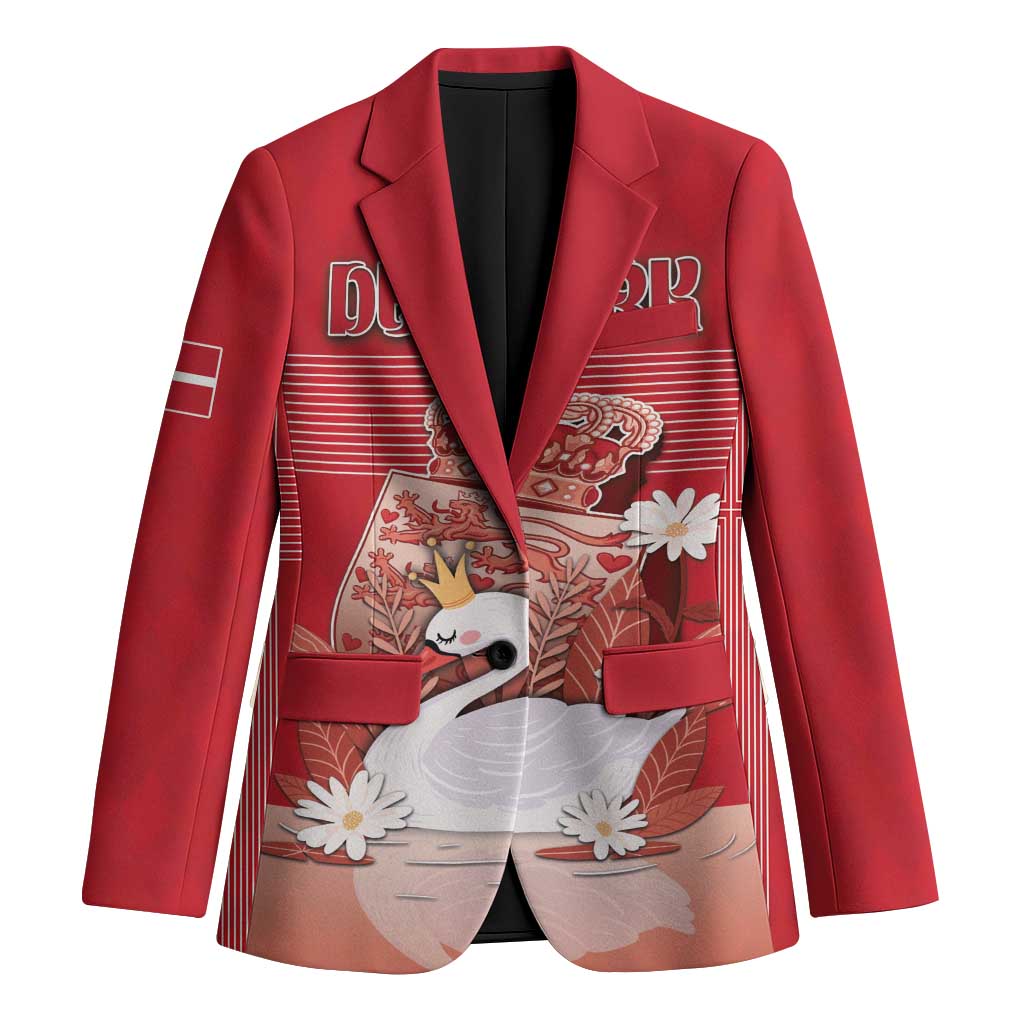 Personalized Denmark Blazer Mute Swan With Symbol - Wonder Print Shop