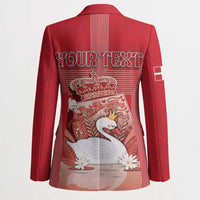 Personalized Denmark Blazer Mute Swan With Symbol - Wonder Print Shop
