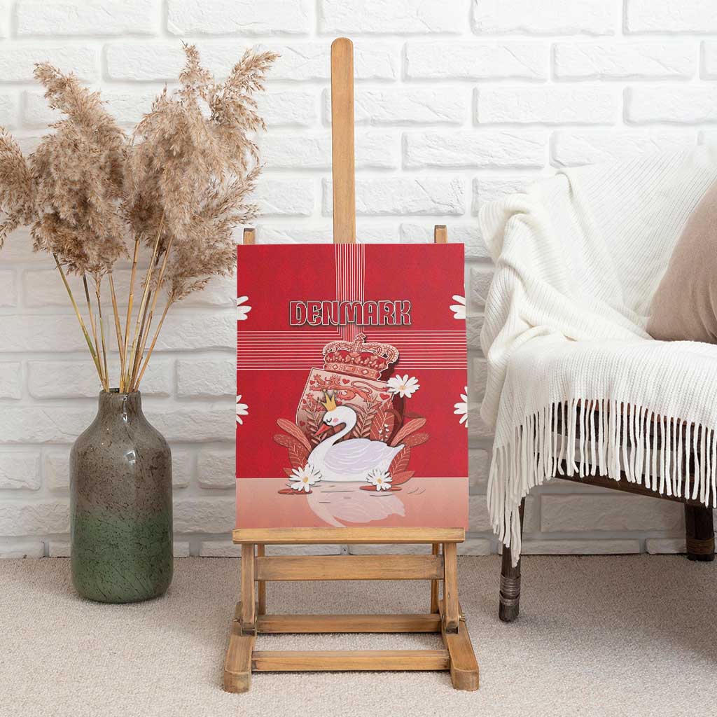 Denmark Canvas Wall Art Mute Swan With Symbol - Wonder Print Shop