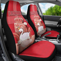 Denmark Car Seat Cover Mute Swan With Symbol - Wonder Print Shop