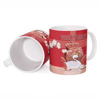 Personalized Denmark Ceramic Mug Mute Swan With Symbol - Wonder Print Shop