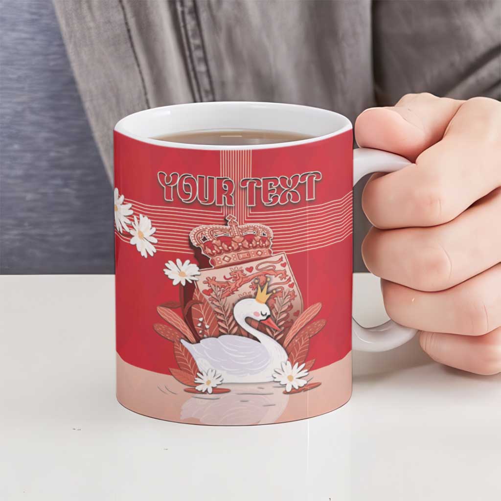 Personalized Denmark Ceramic Mug Mute Swan With Symbol - Wonder Print Shop