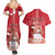 Personalized Denmark Couples Matching Summer Maxi Dress and Hawaiian Shirt Mute Swan With Symbol - Wonder Print Shop