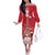 Personalized Denmark Family Matching Off The Shoulder Long Sleeve Dress and Hawaiian Shirt Mute Swan With Symbol - Wonder Print Shop
