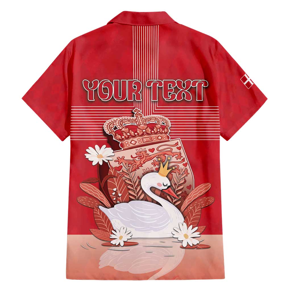 Personalized Denmark Hawaiian Shirt Mute Swan With Symbol - Wonder Print Shop