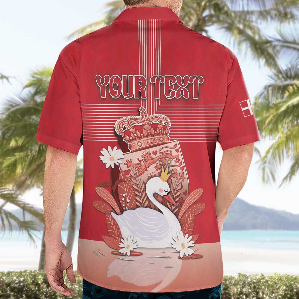Personalized Denmark Hawaiian Shirt Mute Swan With Symbol - Wonder Print Shop