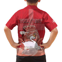Personalized Denmark Hawaiian Shirt Mute Swan With Symbol - Wonder Print Shop