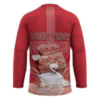 Personalized Denmark Hockey Jersey Mute Swan With Symbol - Wonder Print Shop