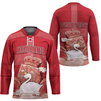 Personalized Denmark Hockey Jersey Mute Swan With Symbol - Wonder Print Shop