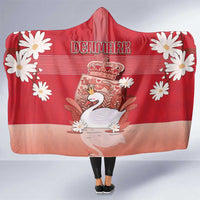 Denmark Hooded Blanket Mute Swan With Symbol - Wonder Print Shop