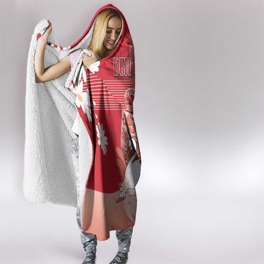Denmark Hooded Blanket Mute Swan With Symbol - Wonder Print Shop