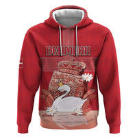 Personalized Denmark Hoodie Mute Swan With Symbol - Wonder Print Shop