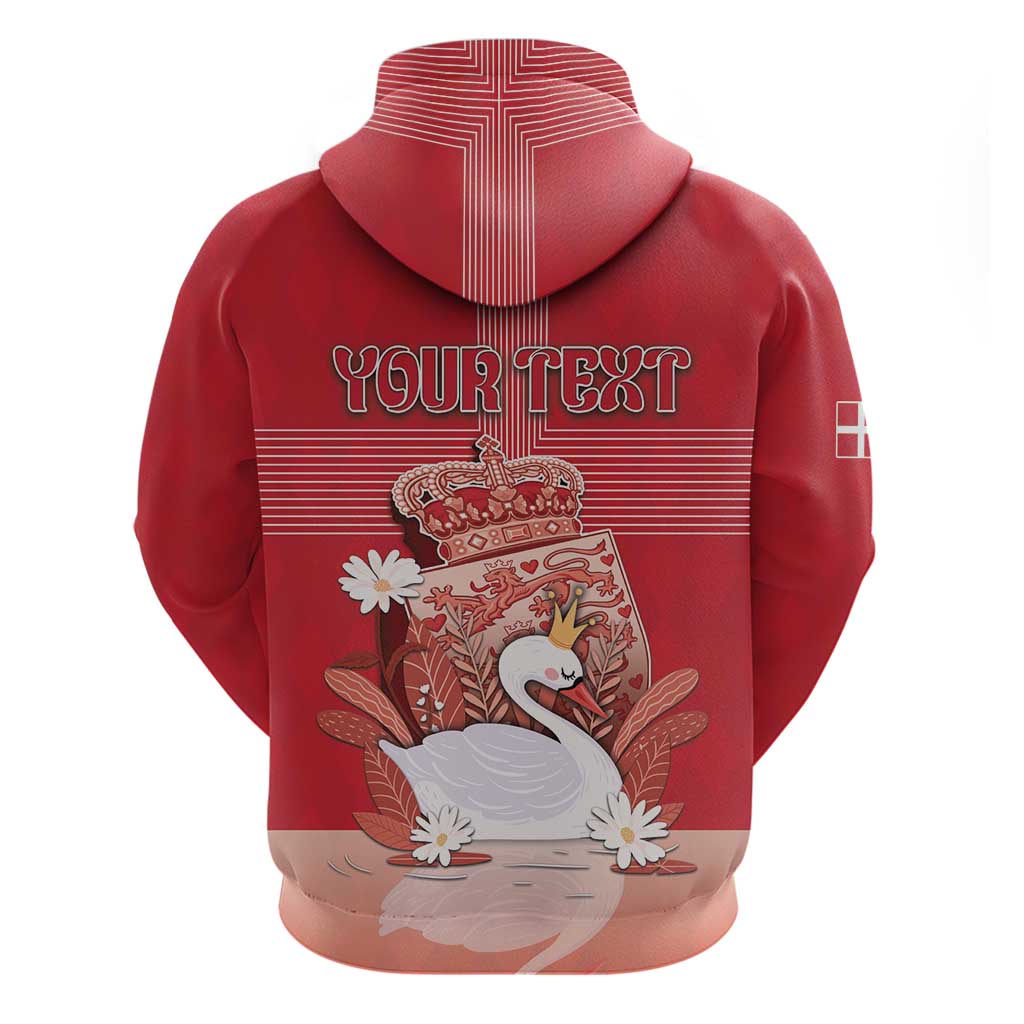 Personalized Denmark Hoodie Mute Swan With Symbol - Wonder Print Shop