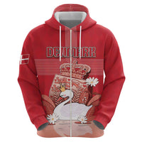 Personalized Denmark Hoodie Mute Swan With Symbol - Wonder Print Shop