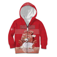 Personalized Denmark Kid Hoodie Mute Swan With Symbol - Wonder Print Shop