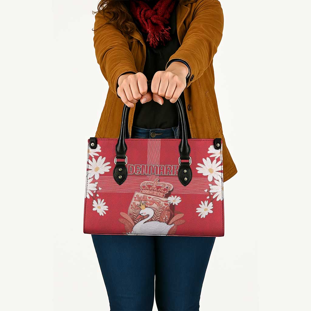 Denmark Leather Bag Mute Swan With Symbol - Wonder Print Shop