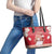 Denmark Leather Tote Bag Mute Swan With Symbol - Wonder Print Shop