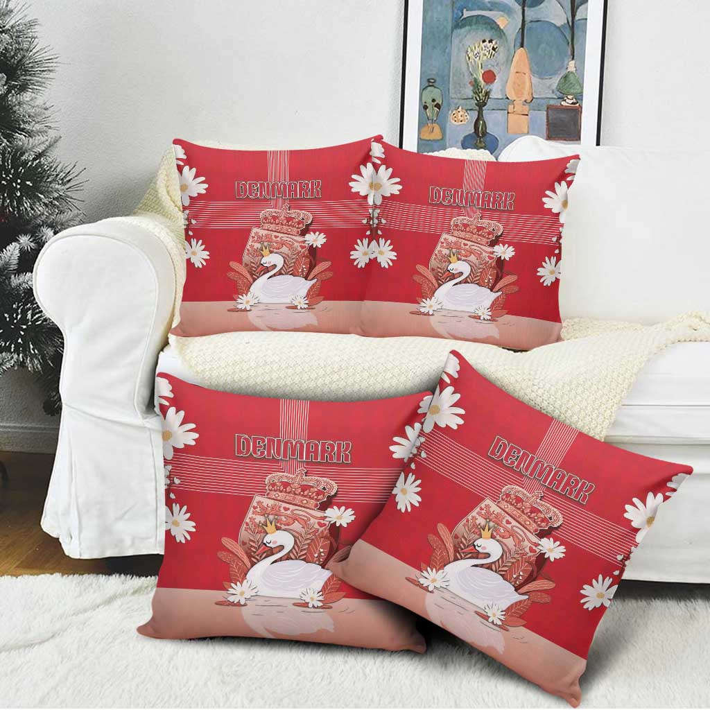Denmark Pillow Cover Mute Swan With Symbol - Wonder Print Shop