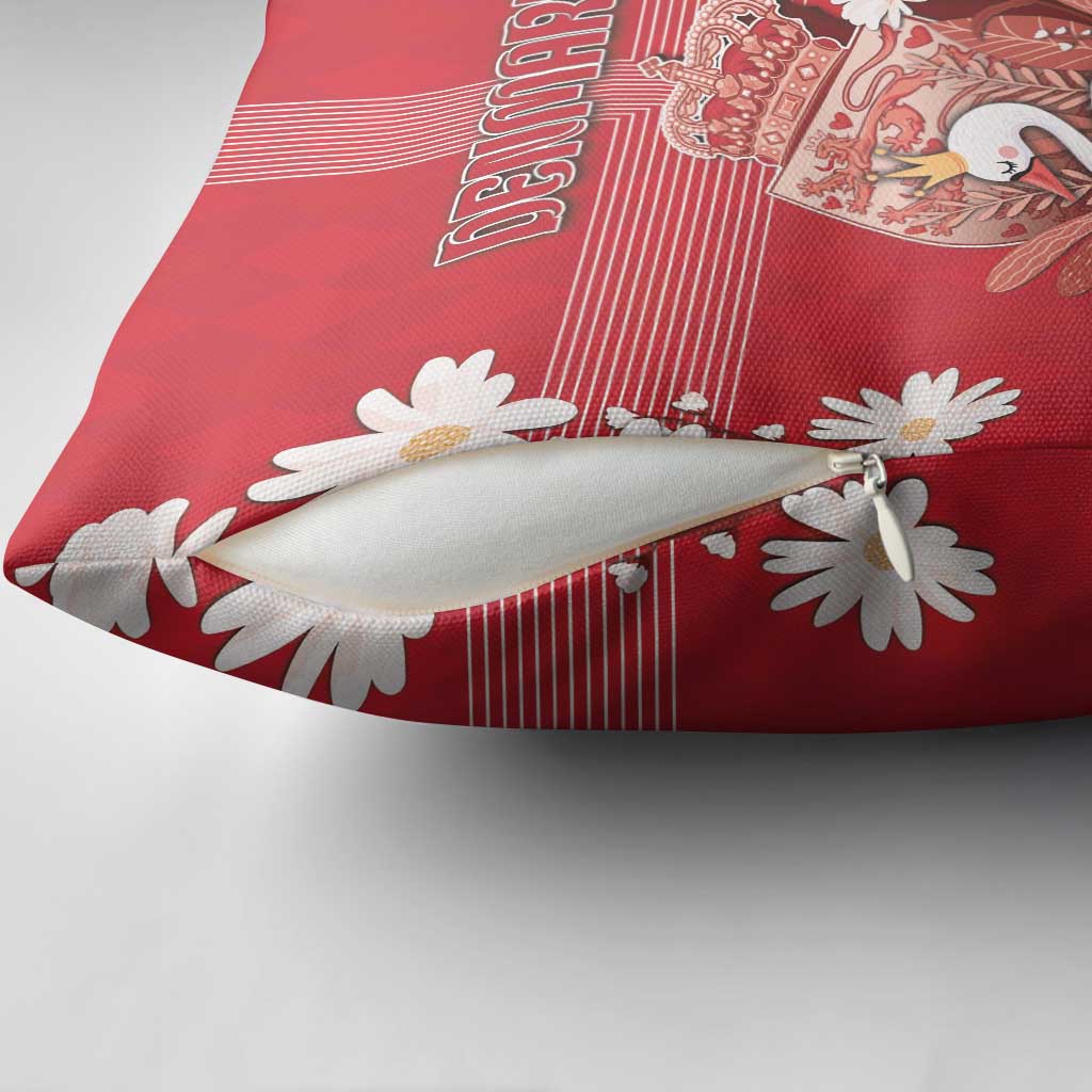 Denmark Pillow Cover Mute Swan With Symbol - Wonder Print Shop